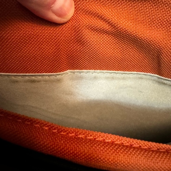 KNOMO LONDON TROON Slim Messenger Laptop Bag Brown Canvas Leather Satchel - Picture 9 of 17